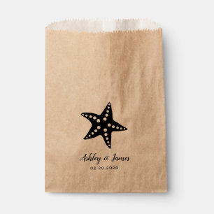Starfish Wedding Favor Sacs pour les cookies et le