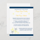 Starfish Wedding Invite Kaart (Voorkant / Achterkant)