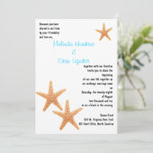 Starfish Wedding Invite Kaart (Staand voorkant)