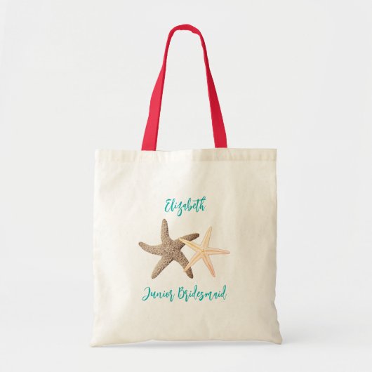 Starfish Wedding Junior Bridesmaid Tote Bag (Voorkant)