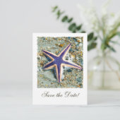 Starfish Wedding Save the Date Briefkaart (Staand voorkant)