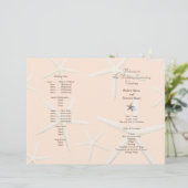 Starfish White Beach Wedding Programme du ventilat (Debout devant)