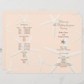 Starfish White Beach Wedding Programme du ventilat (Devant / Derrière)