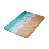 Starfish White Sand Beach Ocean Bath Mat (Gekanteld)