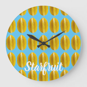 Starfruit Carambola Pattern Fruit for Vegan Grote Klok