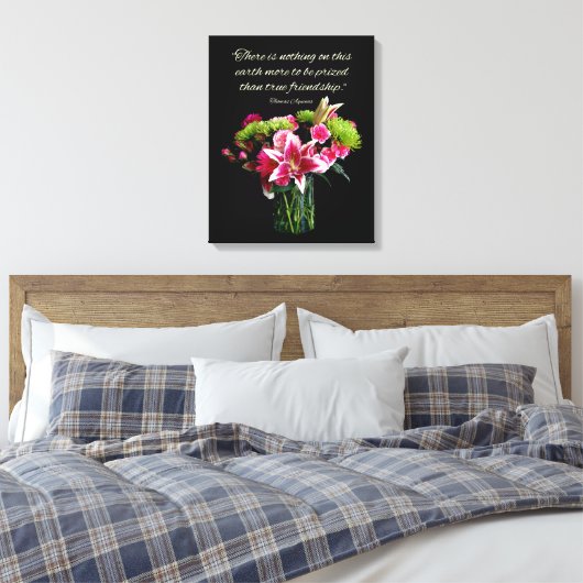 Stargazer boeket vriendschap citaat canvas afdruk (Insitu (Slaapkamer))