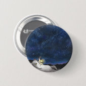 Stargazer Cat Botton Ronde Button 5,7 Cm (Voorkant /achterkant)