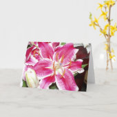 Stargazer Lelies Blank Inside Kaart (Gele Bloem)