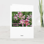 Stargazer Lelies/Vriend Kaart (Achterkant)