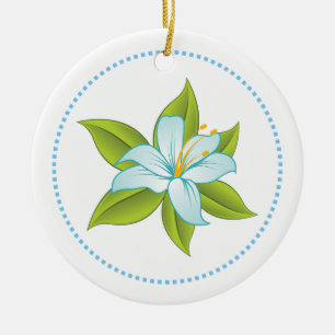Stargazer lichtblauwe lelie aangepaste ornament