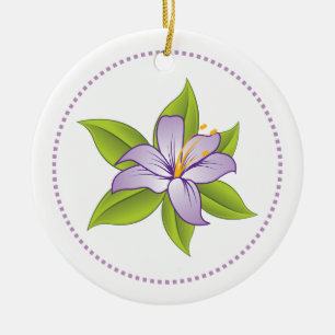 Stargazer lilas violet lily ornement personnalisé