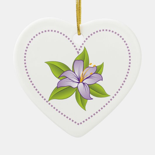 Stargazer lilas violet lily ornement personnalisé (Devant)