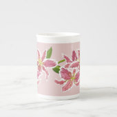 Stargazer Lilies Bone China Mok (Voorkant)