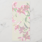 Stargazer Lilies Heart Menu Mariage (Dos)