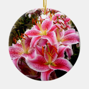"Stargazer" Lilies Keramisch Ornament