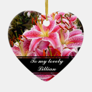 "Stargazer" Lilies Keramisch Ornament