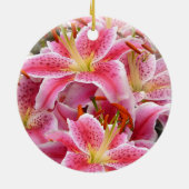 "Stargazer" Lilies Keramisch Ornament (Achterkant)