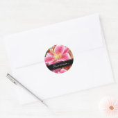 "Stargazer" Lilies Ronde Sticker (Envelop)