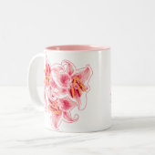 Stargazer Lilies Tweekleurige Koffiemok (Voorkant links)