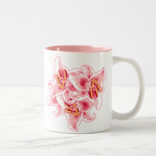 Stargazer Lilies Tweekleurige Koffiemok (Rechts)