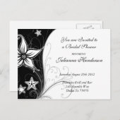 Stargazer Lilly et Starfish Invitation Fête des ma (Devant / Derrière)