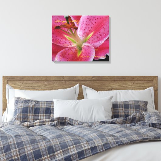 Stargazer Lilly Wrapped Canvas (Insitu (Slaapkamer))