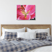 Stargazer Lilly Wrapped Canvas Afdruk (Insitu (Slaapkamer))