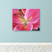 Stargazer Lilly Wrapped Canvas Afdruk (Insitu (Houten vloer))