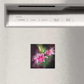 Stargazer Lily bloem waterverf - bb 02 Magneet (Insitu (Vaatwasser))