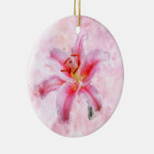 Stargazer Lily bloem waterverf - wb 01 Keramisch Ornament (Rechts)