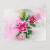 Stargazer Lily bloem waterverf - wb 02 Briefkaart (Voorkant)