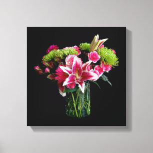 Stargazer Lily Bouquet Canvas Afdruk