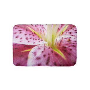 Stargazer Lily Bright Magenta Floral Badmat
