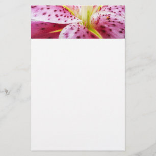 Stargazer Lily Bright Magenta Floral Briefpapier