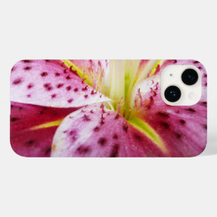 Stargazer Lily Bright Magenta Floral Case-Mate iPhone 14 Hoesje