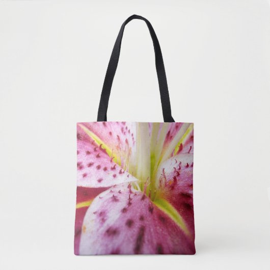 Stargazer Lily Bright Magenta Floral Draagtas (Voorkant)