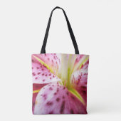 Stargazer Lily Bright Magenta Floral Draagtas (Achterkant)