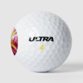 Stargazer Lily Bright Magenta Floral Golfballen (Logo)