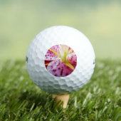 Stargazer Lily Bright Magenta Floral Golfballen (Insitu Shirt)