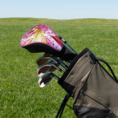 Stargazer Lily Bright Magenta Floral Golfheadcover (Insitu)