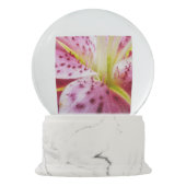 Stargazer Lily Bright Magenta Floral Sneeuwbol (Achterkant)