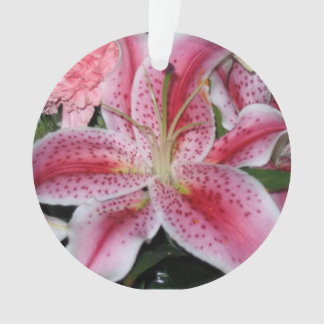 Stargazer Lily Circle Ornament