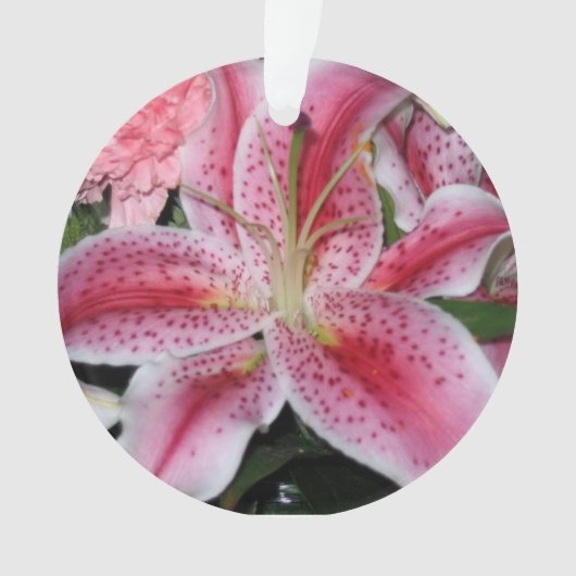Stargazer Lily Circle Ornament (voorkant)