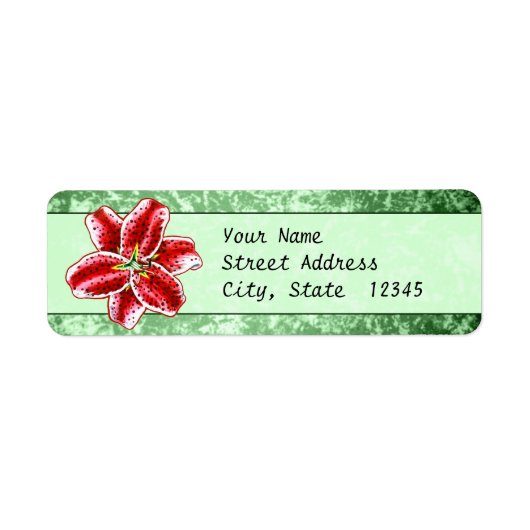 Stargazer Lily Etiket (Voorkant)