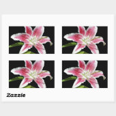 Stargazer Lily Rechthoekige Sticker (Vel)