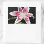 Stargazer Lily Rechthoekige Sticker (Tas)