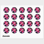 Stargazer Lily Ronde Sticker (Vel)