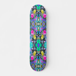 Stargazer Lily, Roos en Roze Hibiscus Collage Skateboard