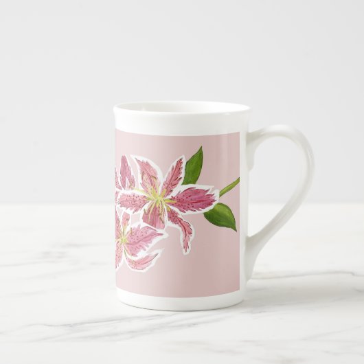Stargazer Lys Bone China Mug (Droite)
