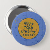 Stargazer Periwinkle Blue , speciaal gepersonalise Ronde Button 4,0 Cm (Voorkant /achterkant)